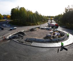 Rondellen vid Västerled - Fredriksgatan är nu färdigasfalterad