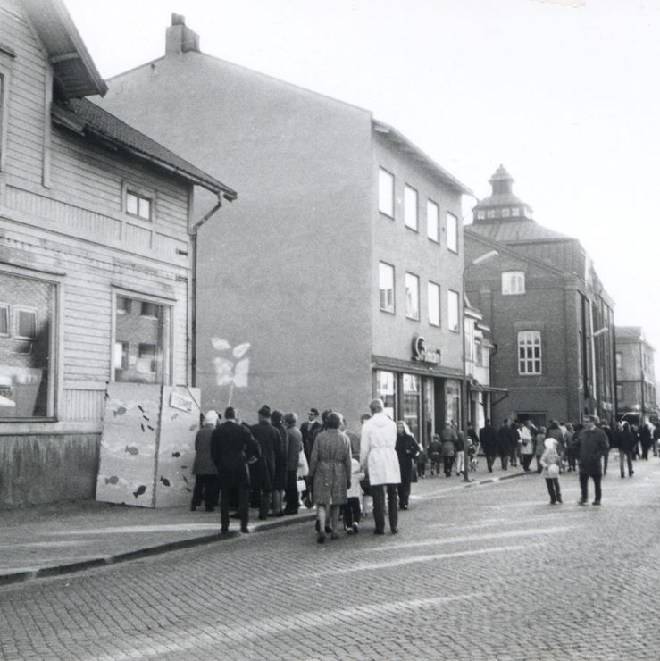 33. Köpmangatan omkring 1950. Fotograf okänd